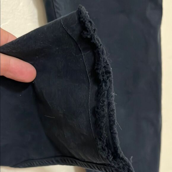 Nili Lotan Blue Frayed Hem Pockets Crop Pants Business Casual Minimalist Modern - Picture 7 of 15